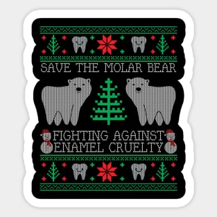 Dentist Hygienist Assistant Ugly Christmas Xmas Sticker